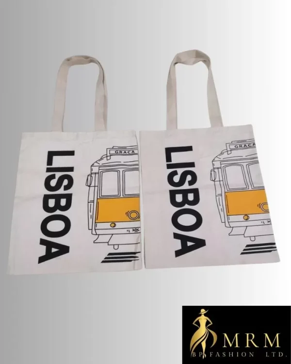 Premium Canvas Tote Bag – LISBOA Printed Design